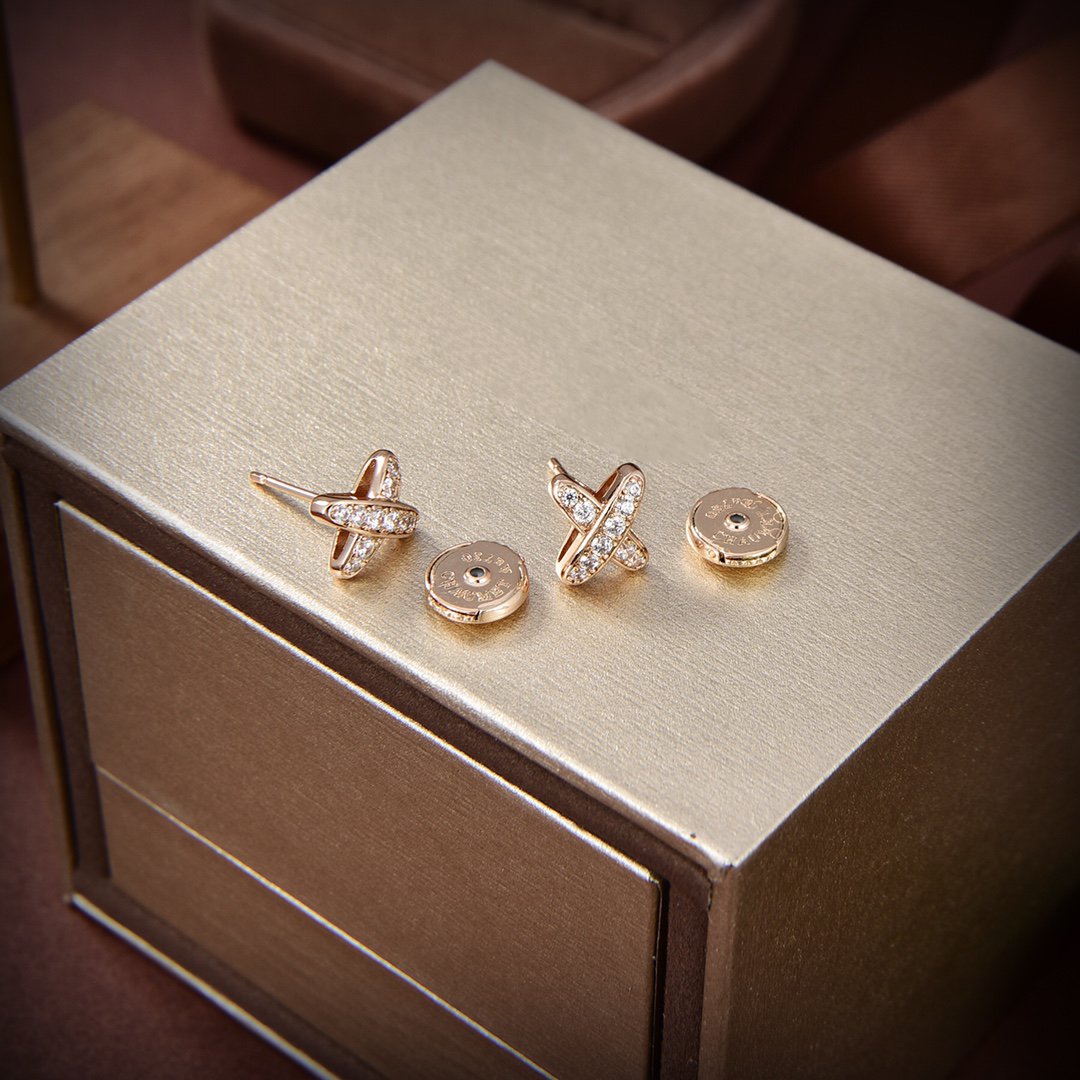 [Shinejoy]JEUX DE GOLD DIAMOND EARRINGS