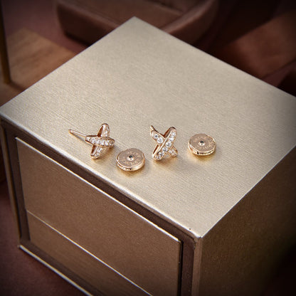[Shinejoy]JEUX DE GOLD DIAMOND EARRINGS