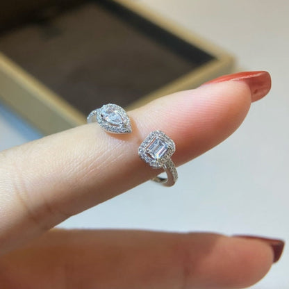 [Shinejoy]MY TWIN TOI & MOI SILVER DIAMOND RING