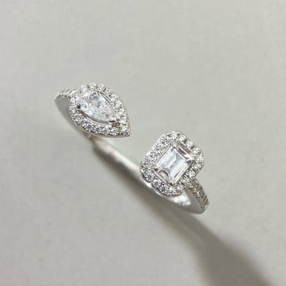 [Shinejoy]MY TWIN TOI & MOI SILVER DIAMOND RING