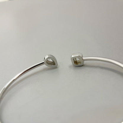 [Shinejoy]JONC FLEX MY TWIN TOI & MOI SILVER DIAMOND BRACELET