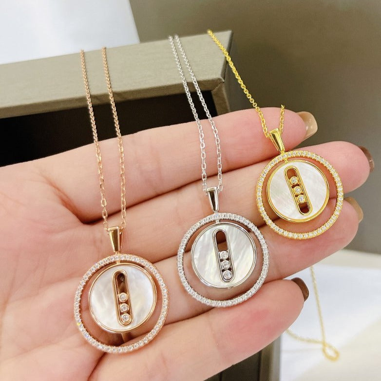 [Shinejoy]Demo MOVE MM NACRE BLANCHE DIAMOND NECKLACE
