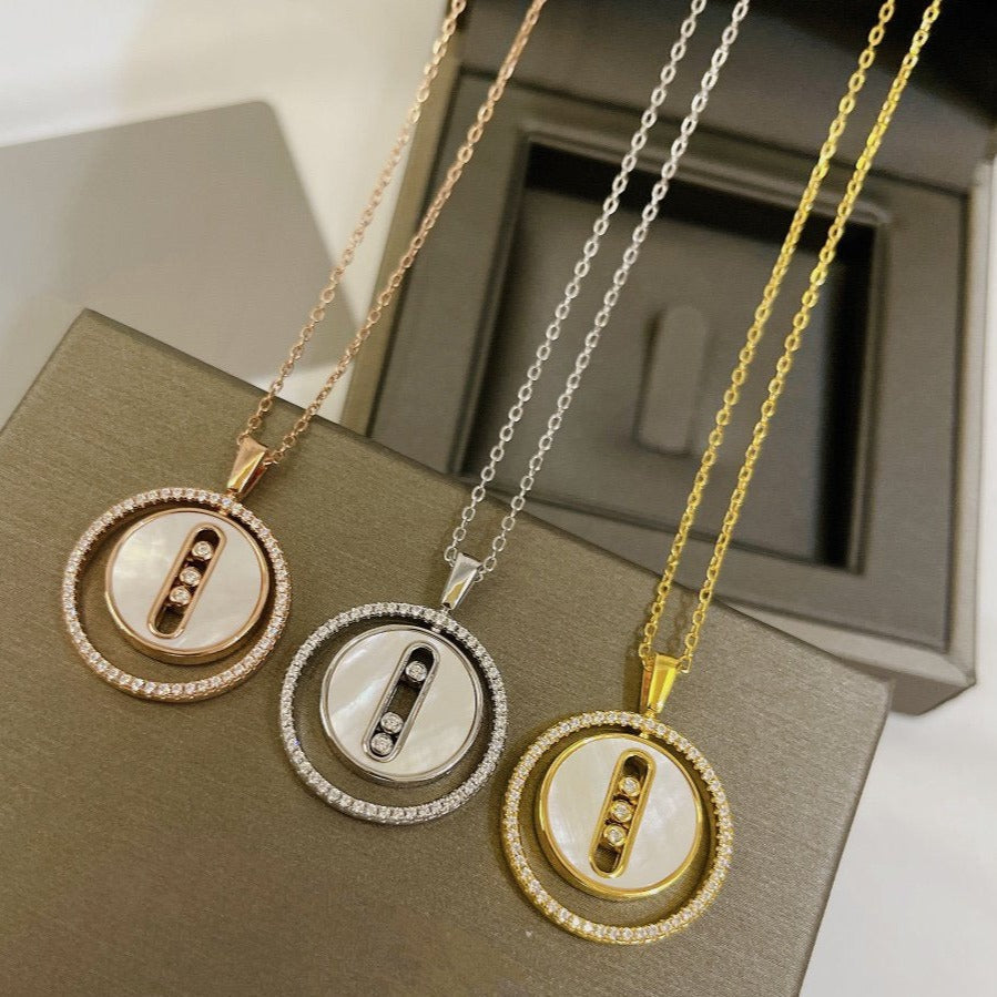 [Shinejoy]Demo MOVE MM NACRE BLANCHE DIAMOND NECKLACE