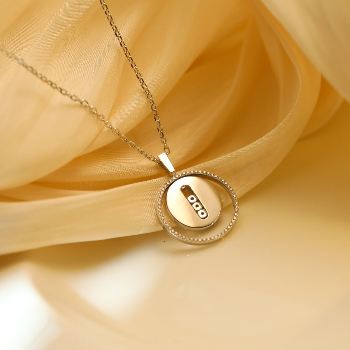 [Shinejoy]Demo MOVE MM SILVER DIAMOND NECKLACE