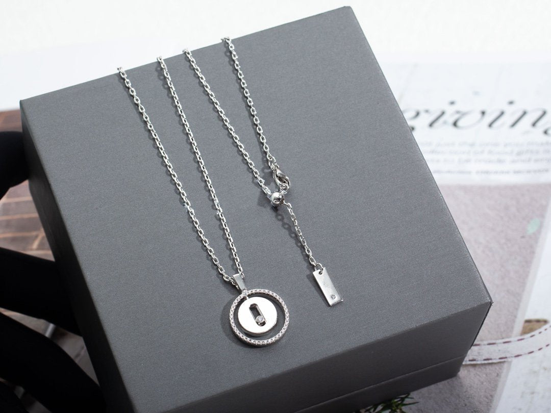 [Shinejoy]Demo MOVE PM NECKLACE SILVER DIAMOND