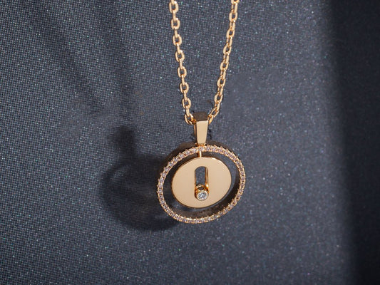 [Shinejoy]Demo MOVE PM NECKLACE PINK GOLD DIAMOND