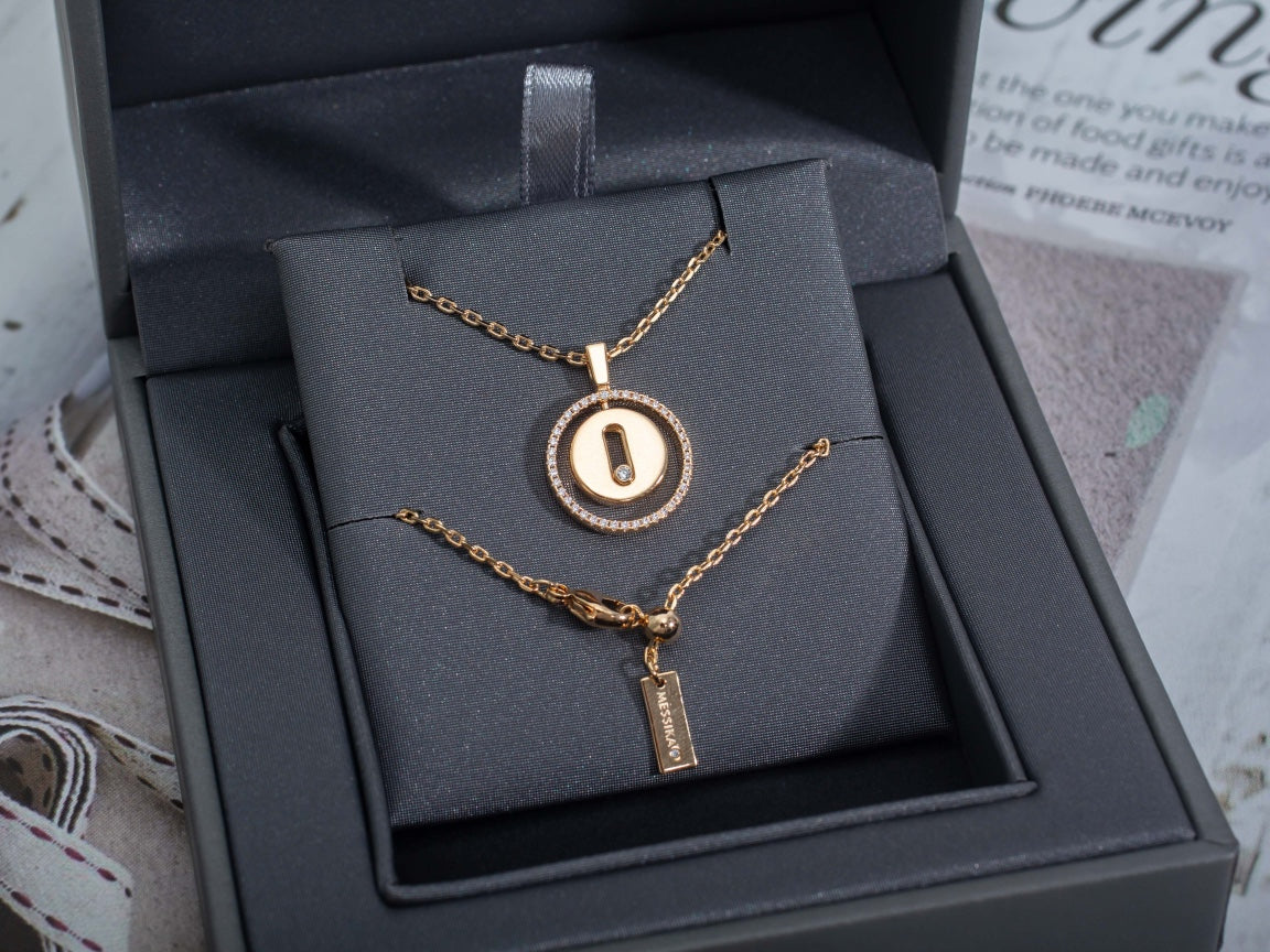 [Shinejoy]Demo MOVE PM NECKLACE PINK GOLD DIAMOND