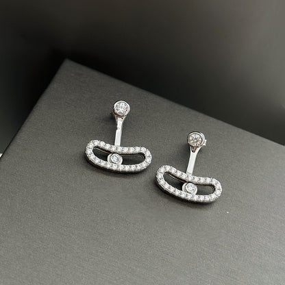 [Shinejoy]MOVE UNO SILVER DIAMOND EARRINGS