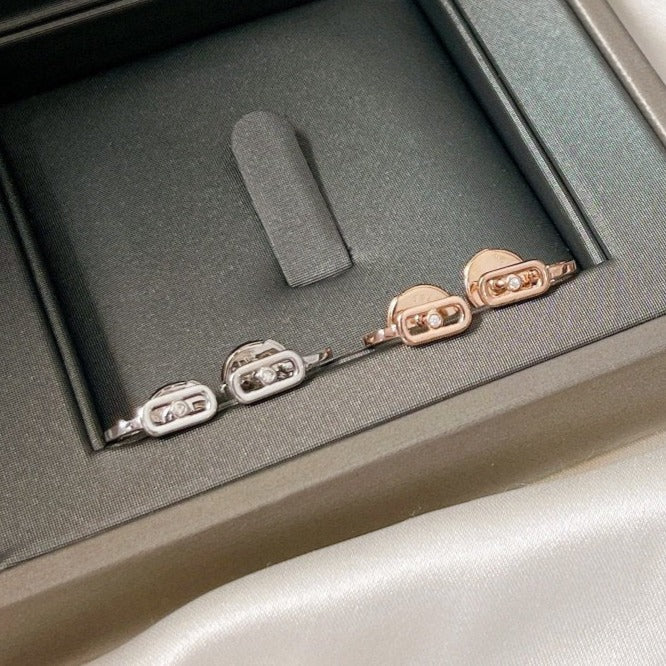 [Shinejoy]CREOLES MOVE UNO MINI 1 DIAMOND EARRINGS