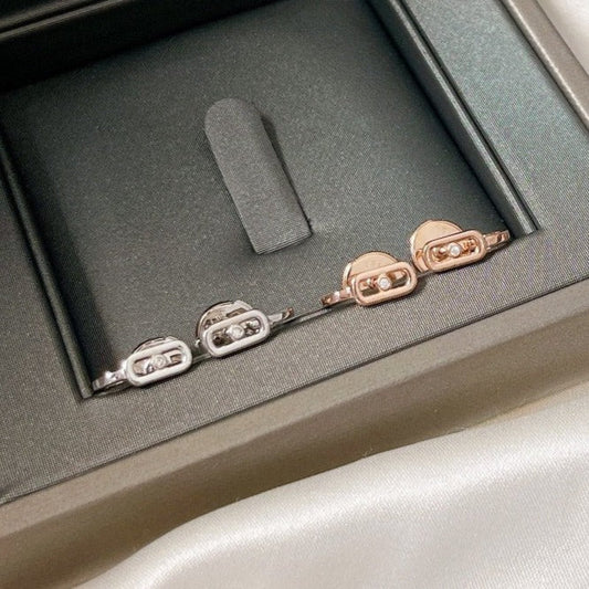 [Shinejoy]CREOLES MOVE UNO MINI 1 DIAMOND EARRINGS