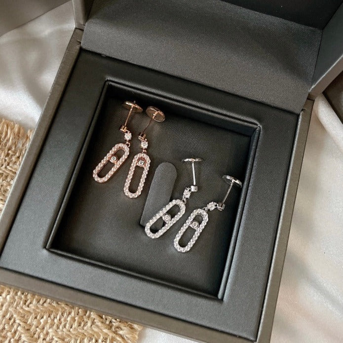 [Shinejoy]DORMEUSES MOVE UNO DIAMOND EARRINGS