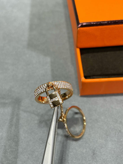 [Shinejoy]HM KELLY CLOCHETTE DOUBLE RING IN  WITH DIAMONDS