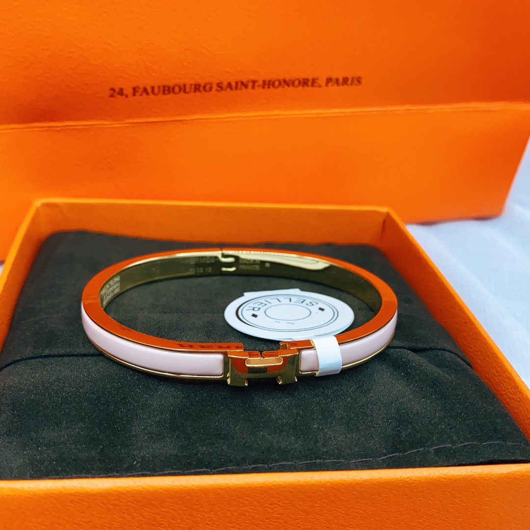 [Shinejoy]CLASSIC HM CLIC  PINK 8MM ENAMEL BRACELET