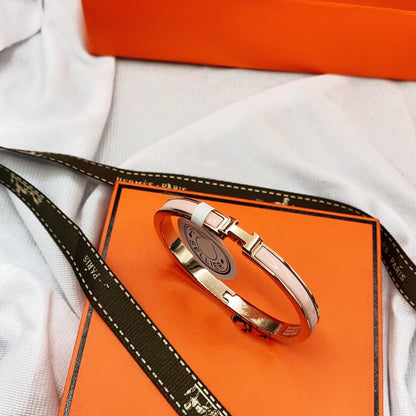 [Shinejoy]CLASSIC HM CLIC  PINK 8MM ENAMEL BRACELET