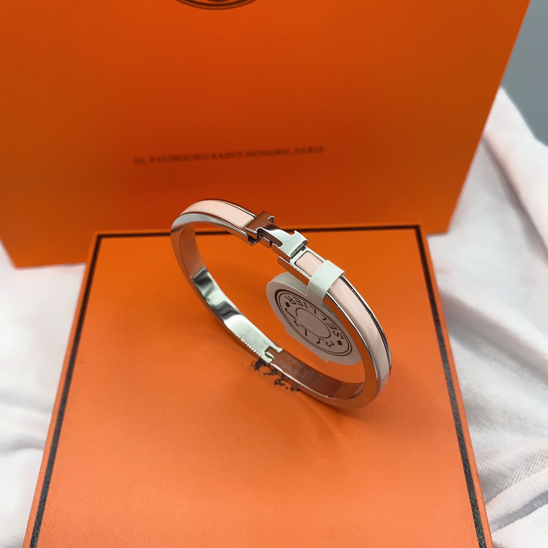[Shinejoy]CLASSIC HM CLIC  PINK 8MM ENAMEL BRACELET