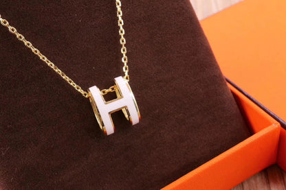 [Shinejoy]HM CLIC YELLOW ENAMEL GOLD NECKLACE