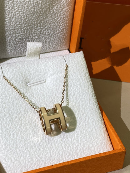[Shinejoy]HM CLIC YELLOW ENAMEL GOLD NECKLACE