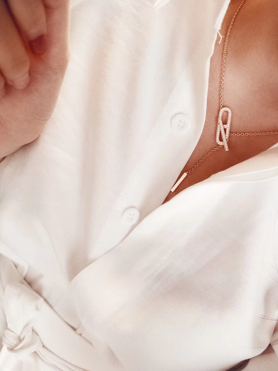 [Shinejoy]HM FIRE PIG NOSE NECKLACE TRENDY STREET
