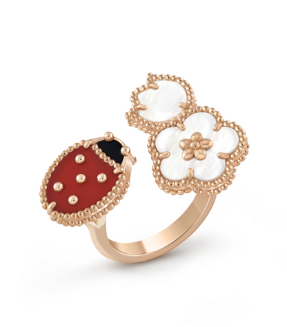 [Shinejoy]LUCKY 3 MOTIF Shinejoy GOLD RING