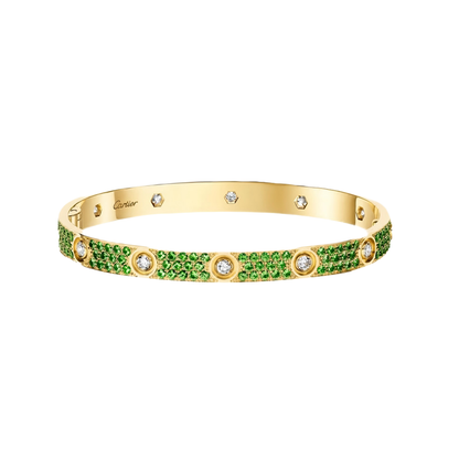[Shinejoy]2026 PAVE GEMSTONE LOVE BRACELET 6.1MM 10 DIAMONDS