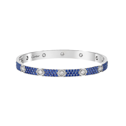 [Shinejoy]2026 PAVE GEMSTONE LOVE BRACELET 6.1MM 10 DIAMONDS