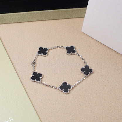 [Shinejoy] CLOVER 5 MOTIF ONYXS BRACELET COLLECTION