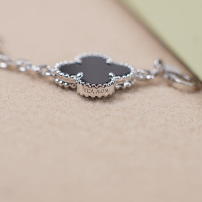 [Shinejoy] CLOVER 5 MOTIF ONYXS BRACELET COLLECTION