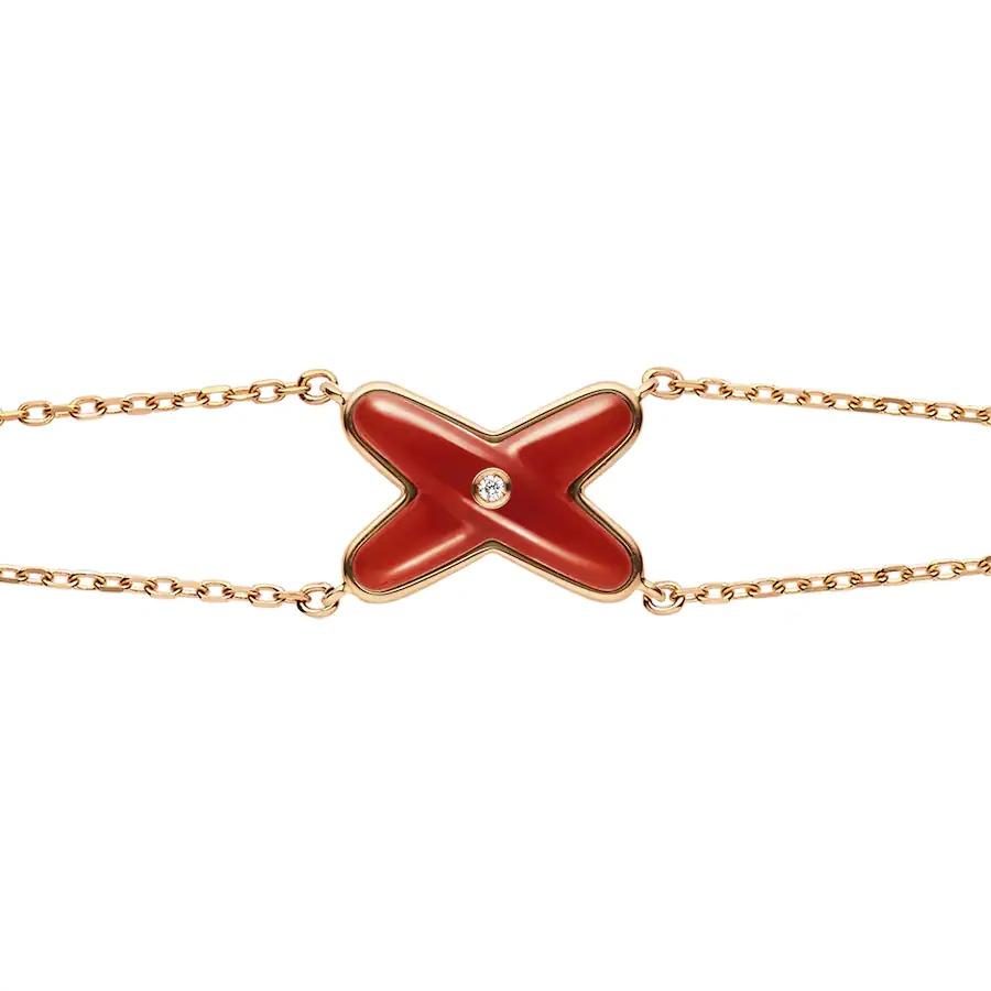 [Shinejoy]JEUX BRACELET CARNELIAN PINK GOLD 1 DIAMOND
