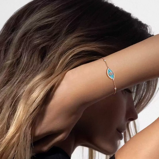 [Shinejoy]M LUCKY EYE TURQUOISE Shinejoy GOLD BRACELET