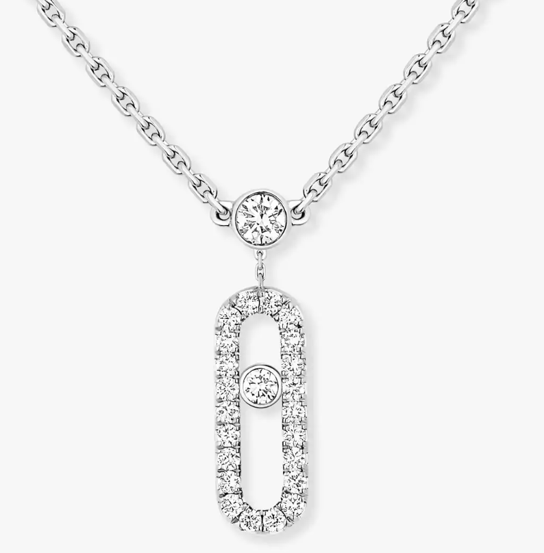 [Shinejoy]MS Double-Circle Full-Diamond Necklace
