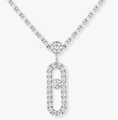 [Shinejoy]MS Double-Circle Full-Diamond Necklace