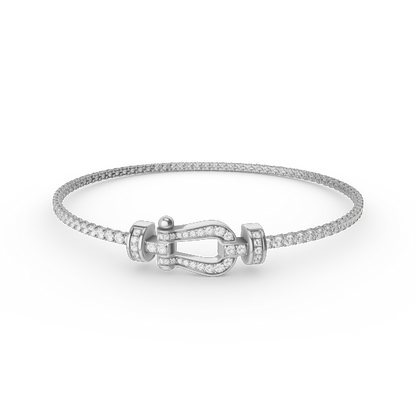[Shinejoy]FORCE  HORSESHOE  DIAMOND TENNIS BRACELET