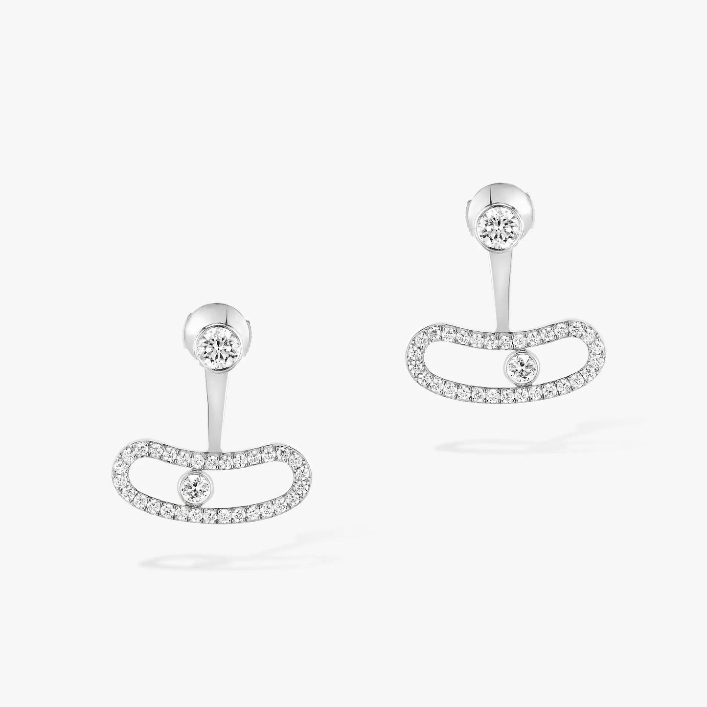 [Shinejoy]MOVE UNO SILVER DIAMOND EARRINGS