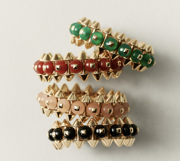 [Shinejoy]CLASH ELEGANT ROSE GOLD RING FEATURING NATURAL AGATE