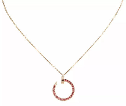 [Shinejoy]JUSTE NECKLACE GOLD RED DIAMONDS