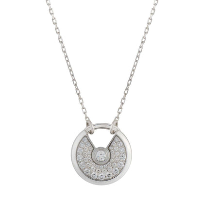 [Shinejoy]AMULETTE SILVER FULL DIAMOND NECKLACE