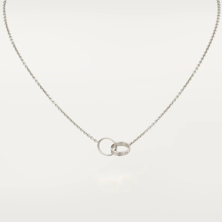 [Shinejoy]LOVE NECKLACE PINK GOLD AND SILVER