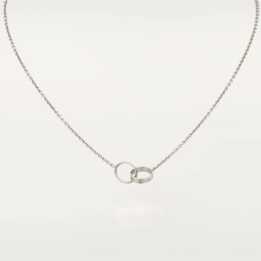 [Shinejoy]LOVE NECKLACE PINK GOLD AND SILVER