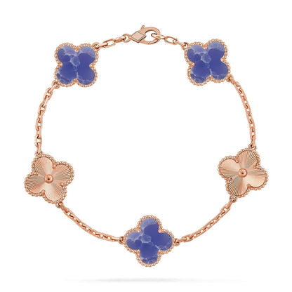 [Shinejoy]CLOVER 5 MOTIF BLUE VEINS BRACELET COLLECTION