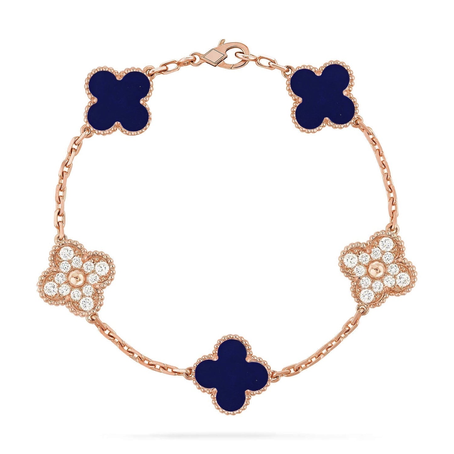 [Shinejoy]CLOVER 5 MOTIF LAPIS LAZULI BRACELET COLLECTION