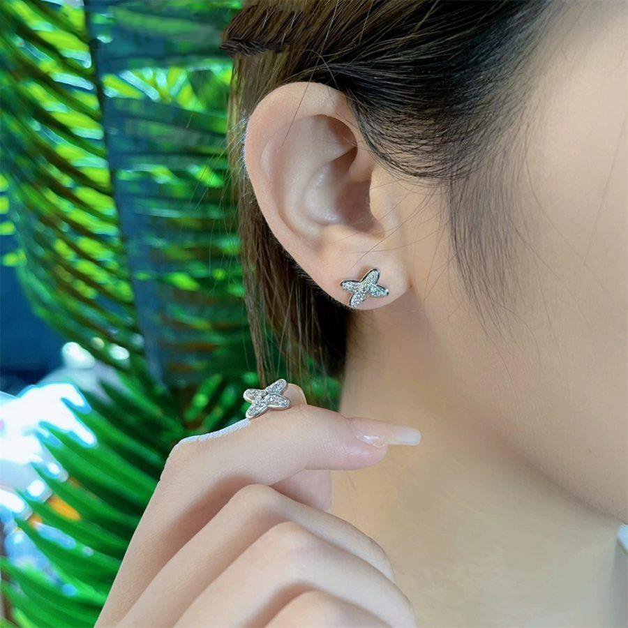 [Shinejoy]JEUX DE SILVER DIAMOND EARRINGS