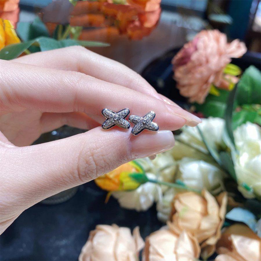[Shinejoy]JEUX DE SILVER DIAMOND EARRINGS