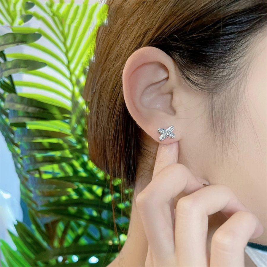 [Shinejoy]JEUX DE SILVER DIAMOND EARRINGS