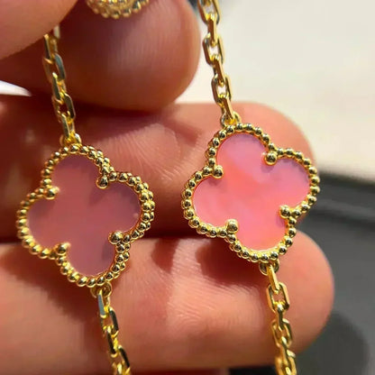 [Shinejoy] CLOVER 5 MOTIFS  PINK MOP BRACELET COLLECTION