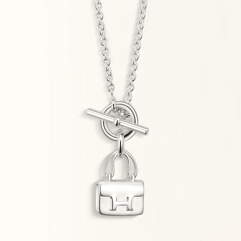 [Shinejoy]POP H PEDANT SILVER NECKLACE