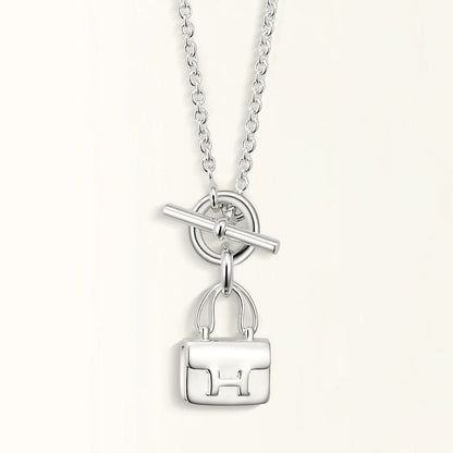 [Shinejoy]POP H PEDANT SILVER NECKLACE