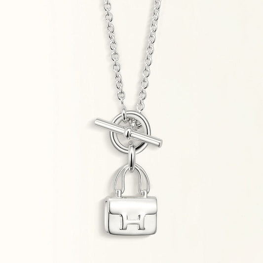 [Shinejoy]POP H PEDANT SILVER NECKLACE