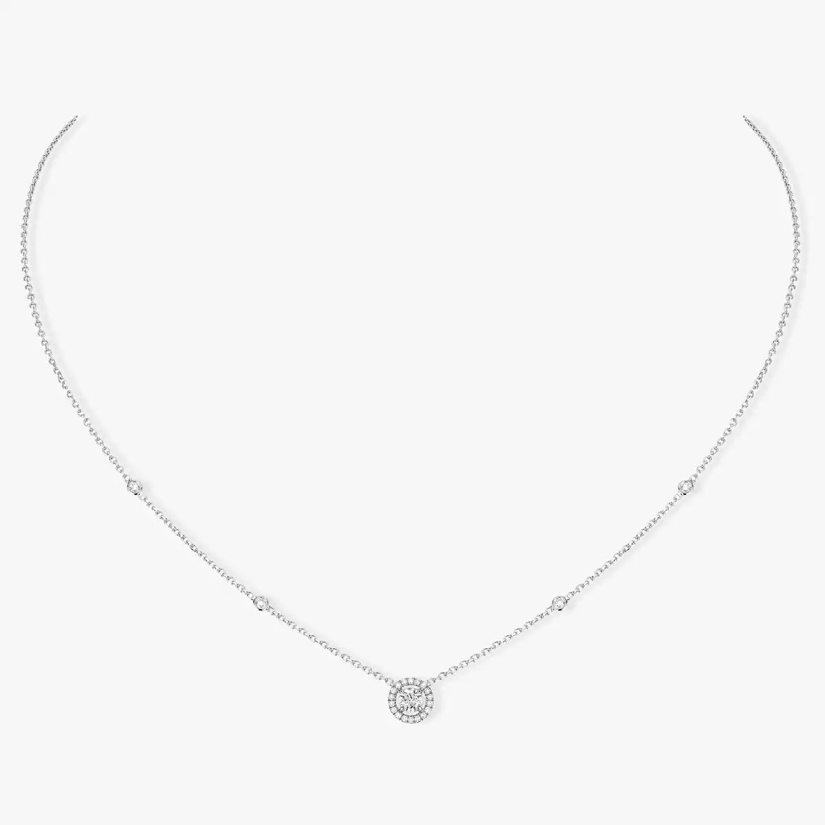 [Shinejoy]Diamond Necklace 0,20ct Brilliant Shape Joy