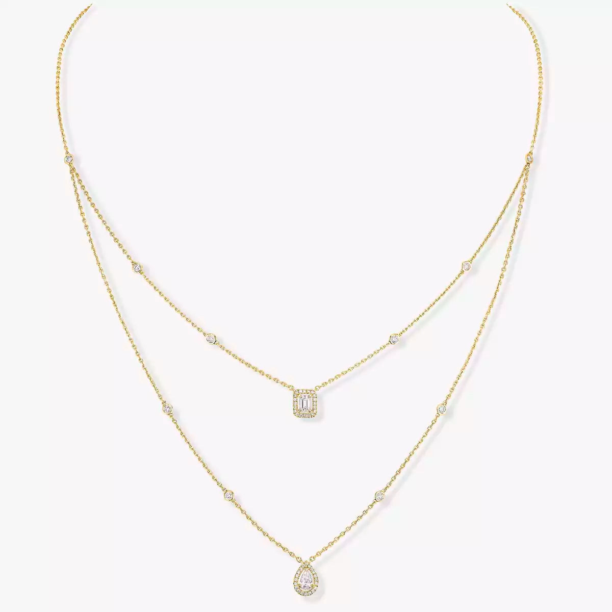 [Shinejoy]Diamond Necklace My Twin 2 Rows