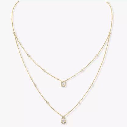[Shinejoy]Diamond Necklace My Twin 2 Rows